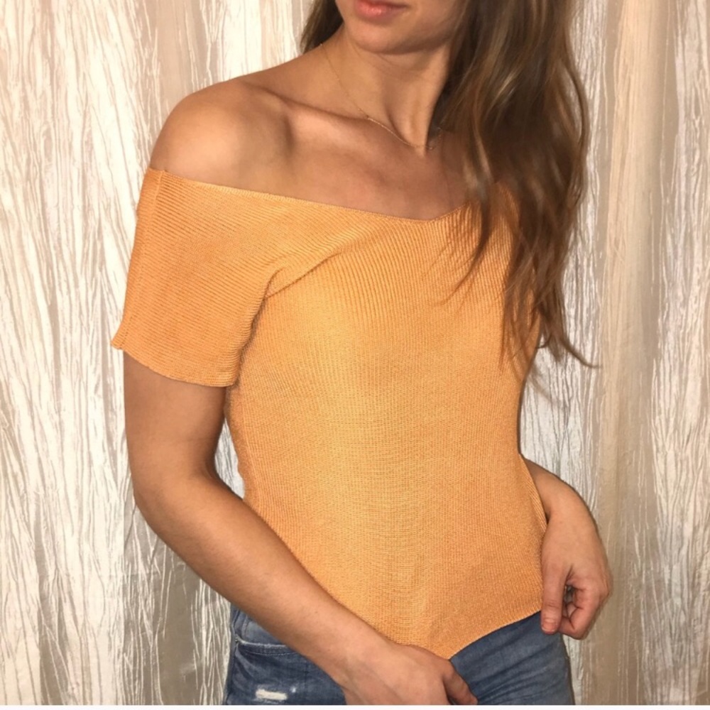 On & Off The Shoulder Ribbed T-shirt